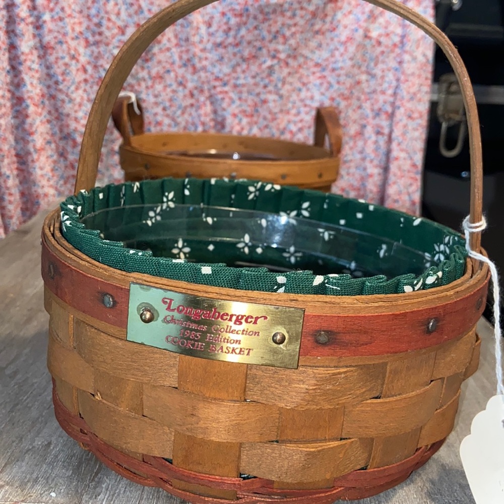 1985 Christmas edition cookie basket